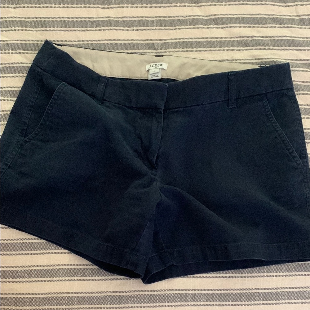 J. Crew navy blue chino Shorts Classic Tailored Style